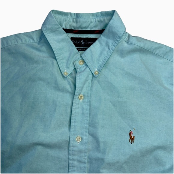 Polo Ralph Lauren Other - VTG Polo Ralph Lauren Custom Fit Shirt Mens Light Blue Cotton Button Down Preppy